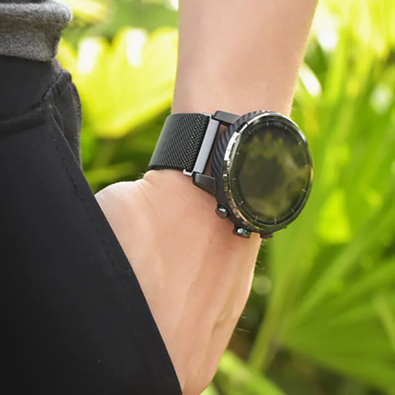 Ремешок XShum 22 мм 20 мм металлический браслет из нержавеющей стали для Xiaomi Amazfit Bip Pace магнитный ремешок для умных часов GTS GTR Stratos
