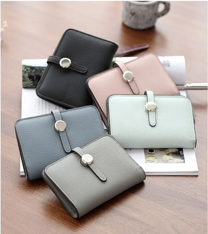 Лидер продаж! Короткий женский кошелек с застежкой качественные сумки для денег