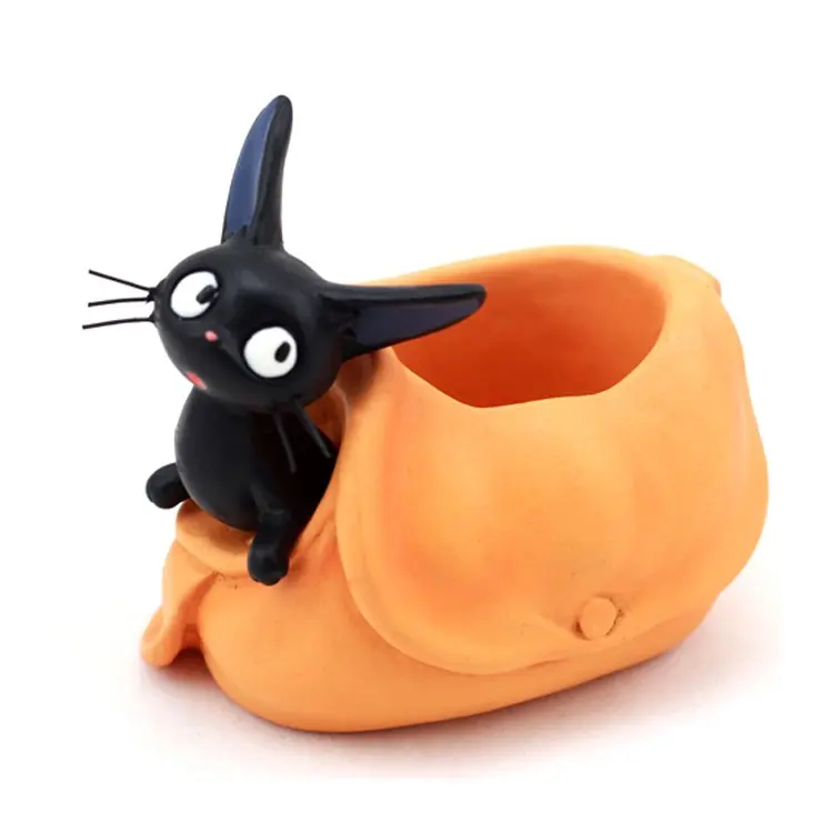 Каваи мультфильм милый Черный кот мессенджер Доставка сумка дизайн растения