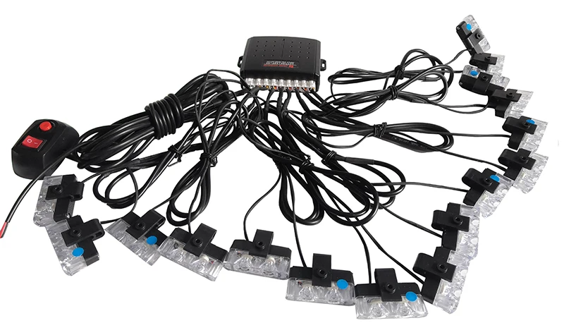 16LED Light Group 32LED супер яркий автомобиль Грузовик аварийный светильник мигающий пожарный светильник s скорая помощь полицейский стробоскоп предупредительный световой сигнал лампа DRL - Испускаемый цвет: 16LED Light Group