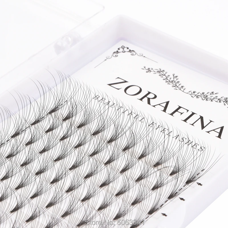 ZORAFINA 10D Поддельные ресниц фальшивых работ отдельные ресницы, ложные