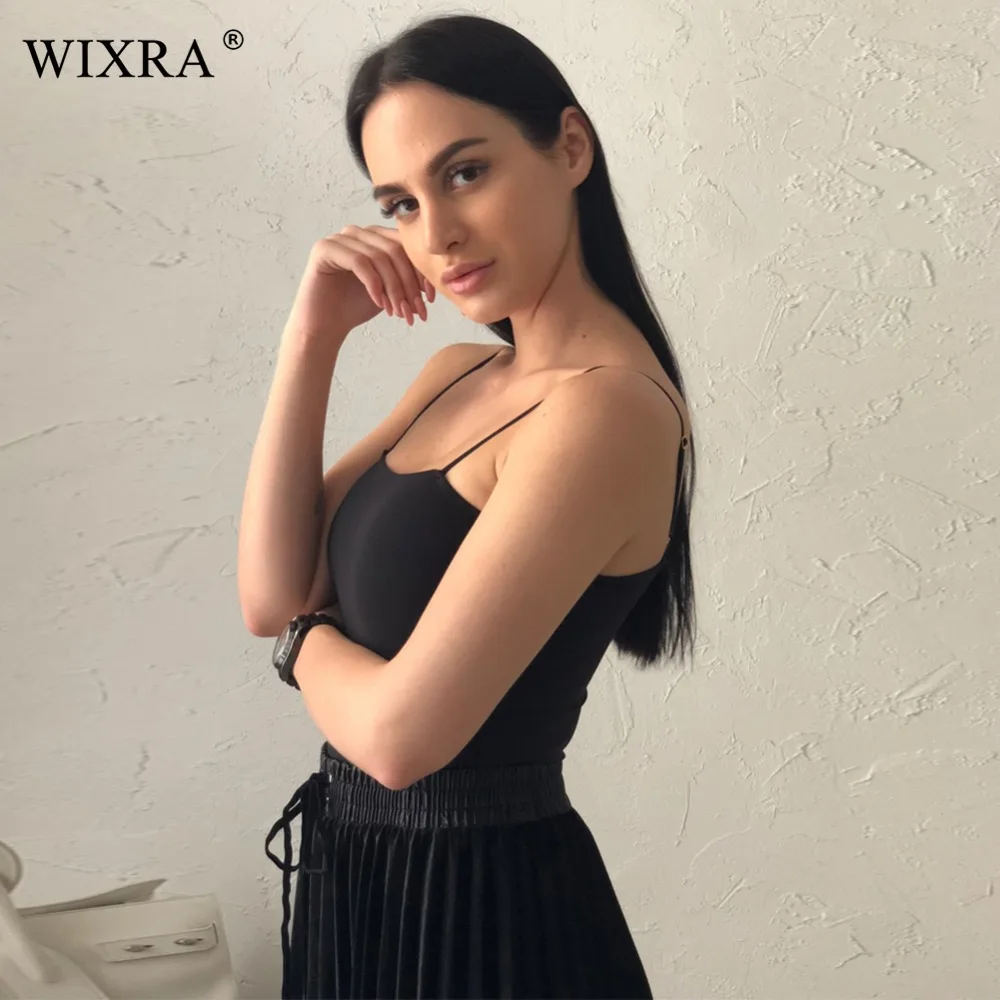 Фото WIXRA базовое боди на бретельках сексуальный комбинезон с открытой спиной WIXRA базовое боди на бретельках сексуальный комбинезон с открытой спиной