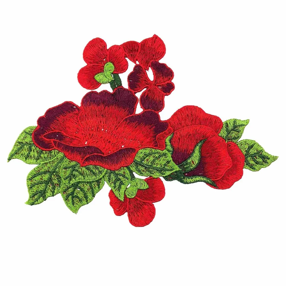 1Pcs 18.5*13.5cm New Delicate Embroidery Clothing Applique Flower Patches DIY Ethnic Style Collar | Дом и сад