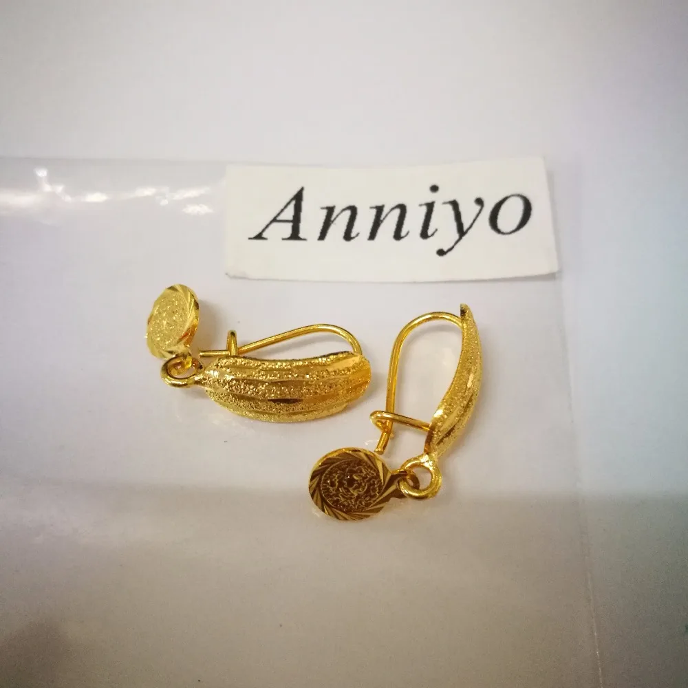 Anniyo африканская монета серьги для женщин и девушек маленький золотого цвета