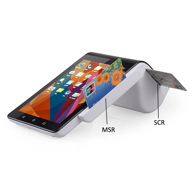 Портативный мобильный android bluetooth считыватель карт emv pos терминал для розничной