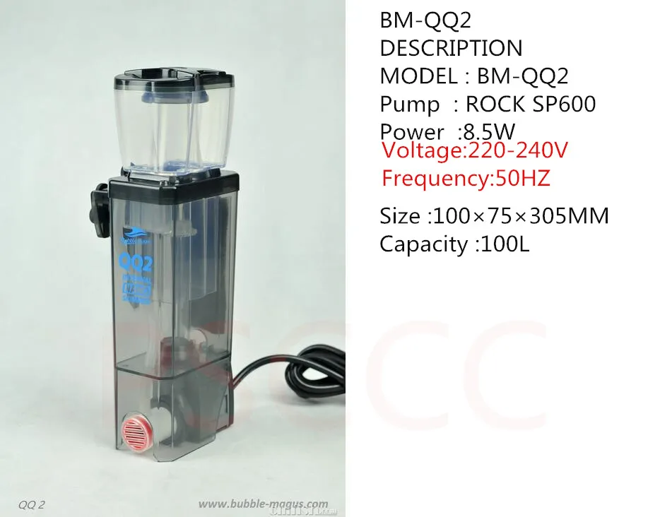 BMqq2 220-240V BUBBLE-MAGUS NACQQ1 BMQQ1 BMQQ BMQQ2 NACQQ протеиновый скиммер Риф Танк коралловый пузырь Magus Мини nano QQ1 висящий на морском танке - Цвет: BMqq2 220-240V