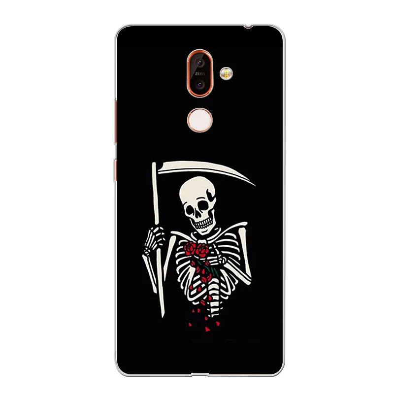 ciciber Phone Case for Nokia 9 PureView 1 2 3 5 6 7 8 Sirocco Back Cover 2.1 3.1 5.1 6.1 7.1 8.1 Plus Human Skeleton |