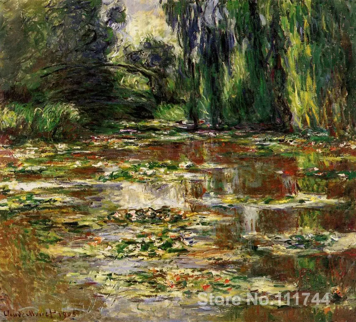 

Landscape painting Impressionist The Japanese Bridge (The Bridge over the Water Lily Pond) Claude Monet High quality Handpainted