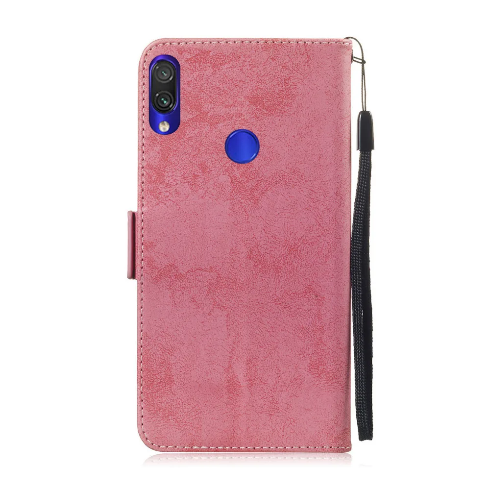 Роскошный чехол-книжка для REDMI NOTE 7 с металлическим узором кожаный держатель