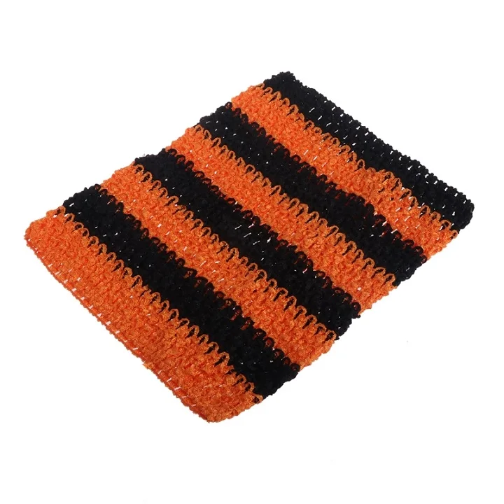 38 Вязаный крючком топ-труба с эластичным поясом, повязка на голову, платья-пачки для девочек, 9 дюймов - Цвет: 38