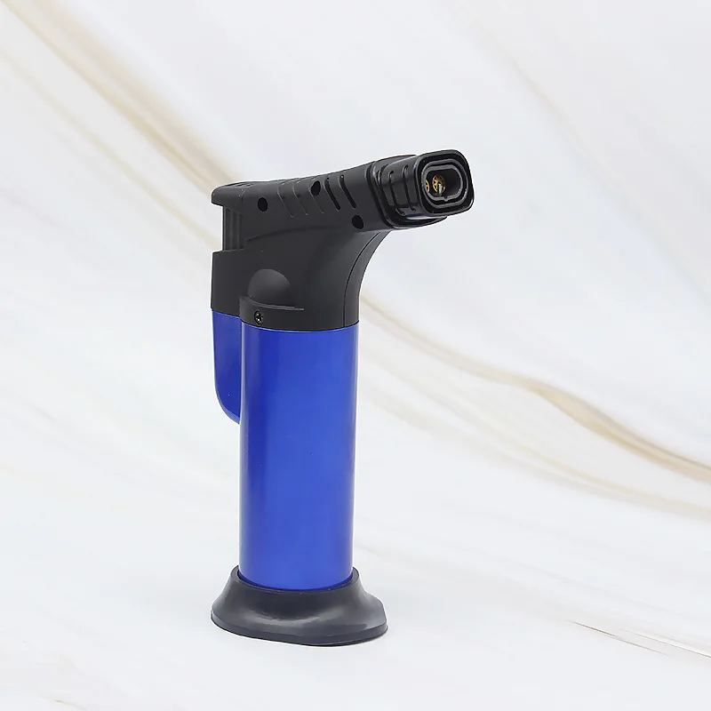 BBQ Outdoor Welding Torch Turbo Lighter Jet Portable Spray Gun Two Nozzles Fire Windproof Cigar Pipe Gas Lighter Butane Kitchen