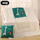 AAG, Прямая поставка, Хлопковое одеяло с рисунком, портативное складное квадратное одеяло, подушка для дома, офиса, автомобиля, кондиционер, одеяло