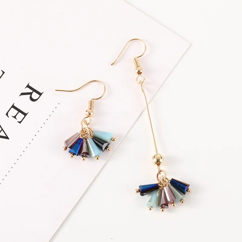 2019 New Fashion Dissymmetrical Colorful Dangle Earrings For Women Ladies Girls Birthday Party Wedding Gifts Jewelry Wholesale | Украшения