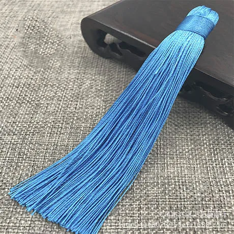 Sky blue 10 шт 22 см многоцветные базовые кисточки ручной работы полиэстер шелк кисточка для ювелирных изделий Подвески DIY Одежда/сумка кулон аксессуар - Цвет: Sky blue