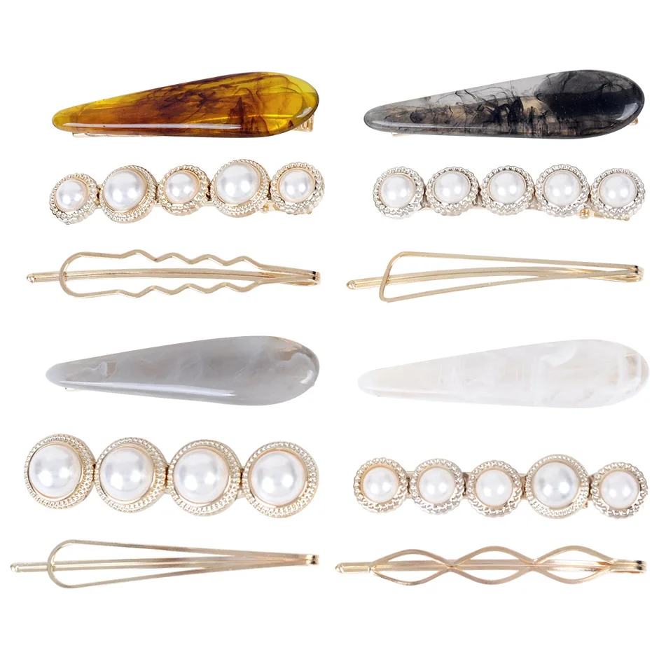 Винтажные заколки для волос с жемчугом 3 шт./компл. корейские модные аксессуары