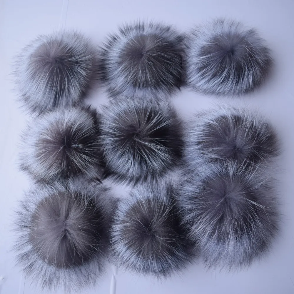 

Beanie Time-limited Dot 3pcslot 2017 Big Genuine Real Fox Fur Pompom Pom Poms Hair Accessories Pompon Ball For Shoes Hats Bags
