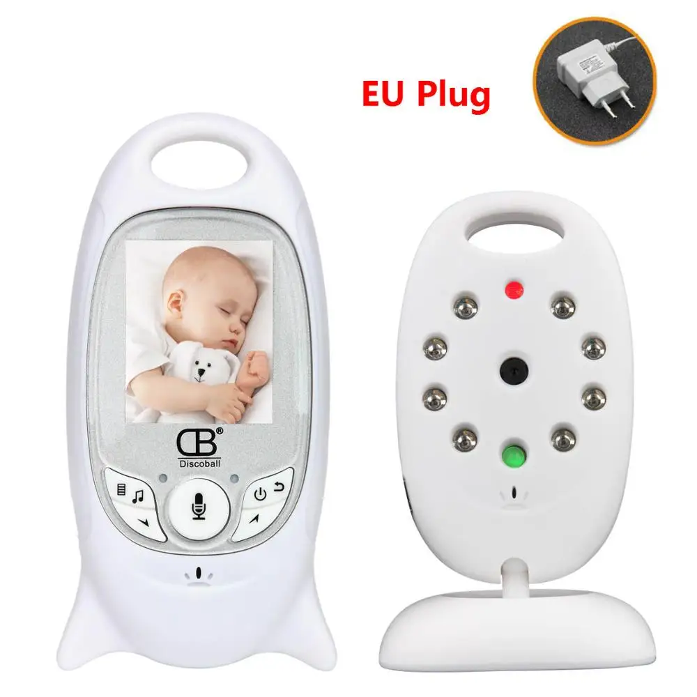 EU Plug Wireless x детский спальный монитор видео Беспроводной Детский Монитор Baba камера безопасности 2 способа разговора ночного видения Светодиодный контроль температуры - Цвет: EU Plug