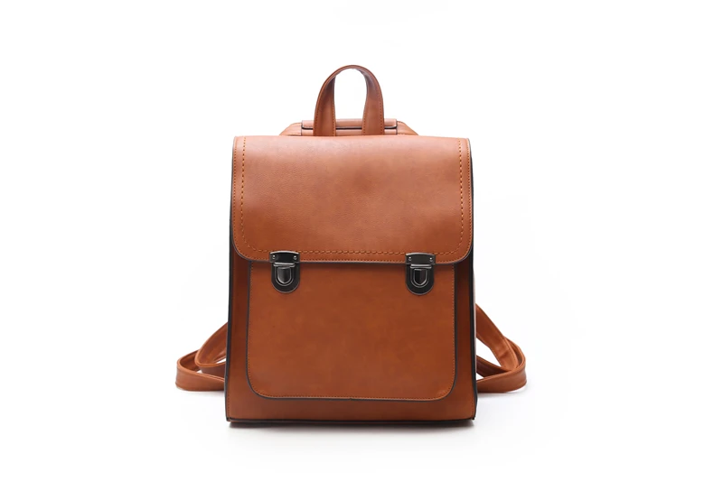 Коричневый DIDA BEAR, женский рюкзак, женские рюкзаки из искусственной кожи, школьная сумка для девочек-подростков, модный рюкзак, дорожные сумки через плечо - Цвет: Коричневый