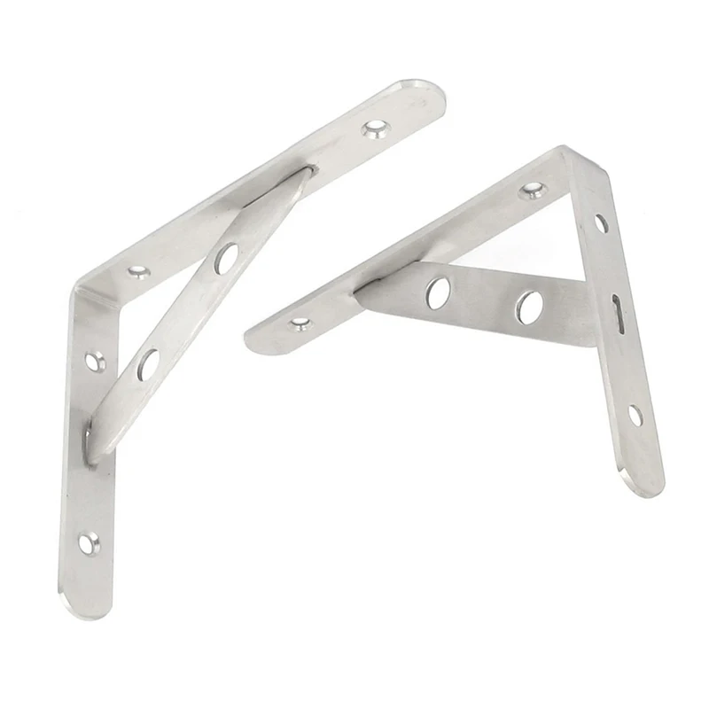 20mm Width Stainless Steel L Shaped Right Angle Shelf Brackets 2 Pcs | Обустройство дома