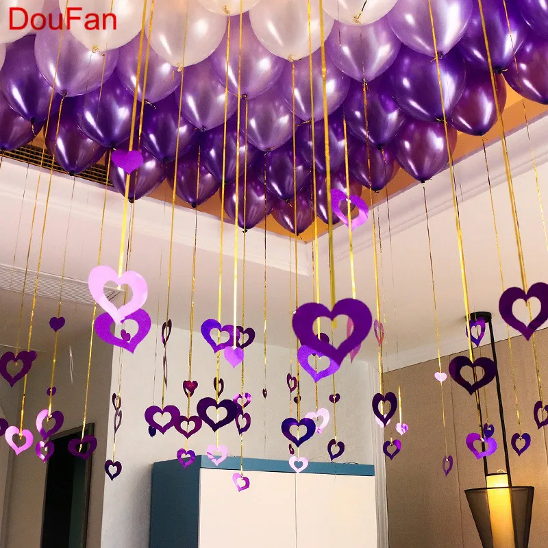 DouFan 100 шт Rains Подвески воздушные шары дождь сердце подвеска Воздушный Шар
