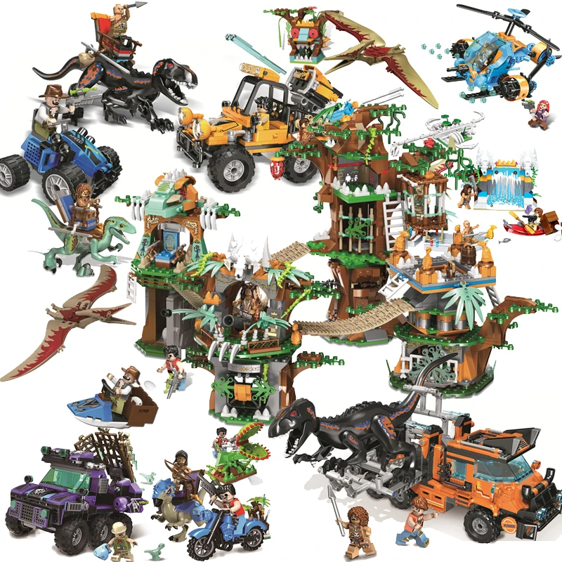 Динозавры игрушки T-Rex совместимые с LegoING мир Юрского периода 2 комплекта блоки