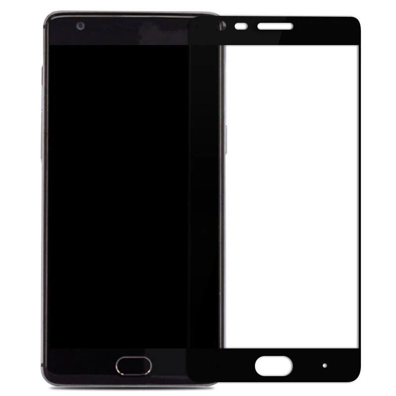 Black GerTong Экран Защитная пленка для OnePlus 5/5 T 3T 3T полное покрытие закаленное Стекло для One Plus 5/5 T 3T explsion Доказательство защитная пленка - Цвет: Black