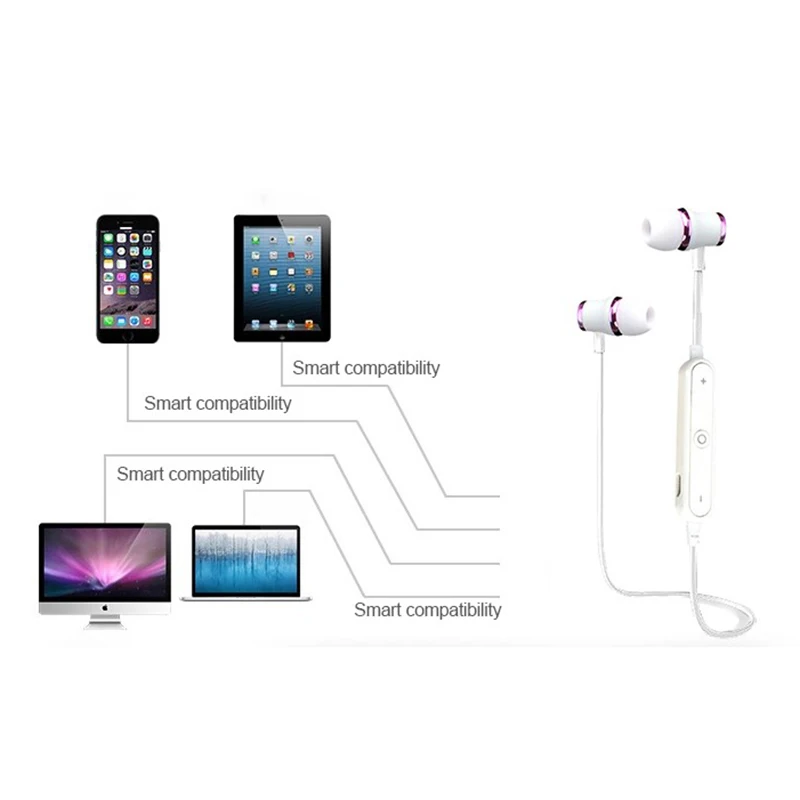 Беспроводные наушники Bluetooth Спортивная гарнитура водонепроницаемые басовые Fone de