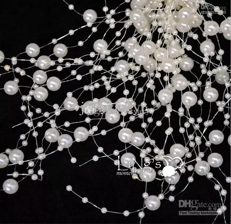 8 + 3 мм белая жемчужина искусственные бусины гирлянда сделай сам для свадебного
