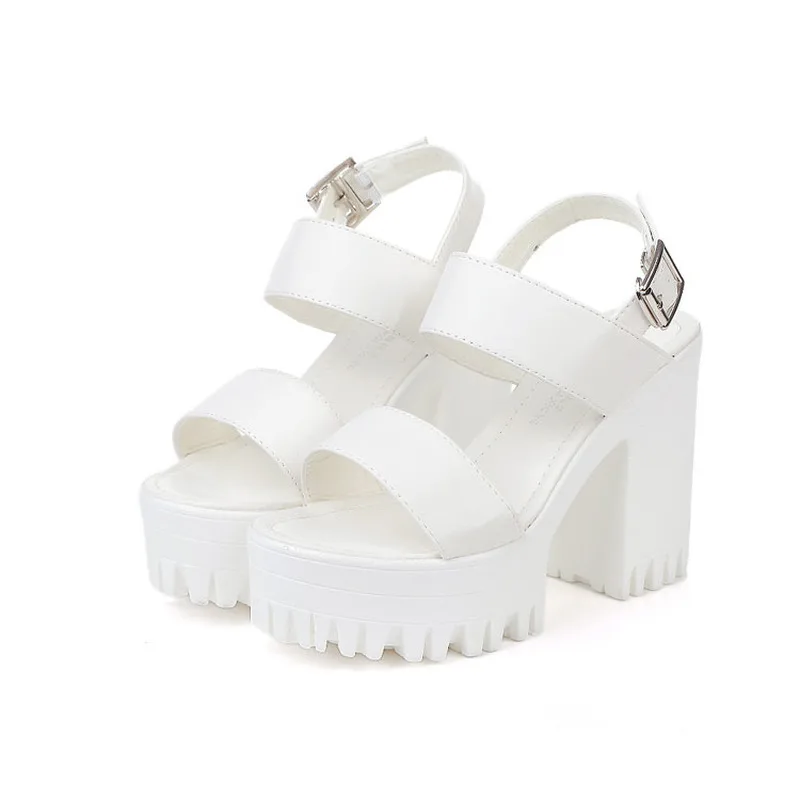 COWCOM/2019 г. обувь в римском стиле босоножки на толстом каблуке с открытым носком