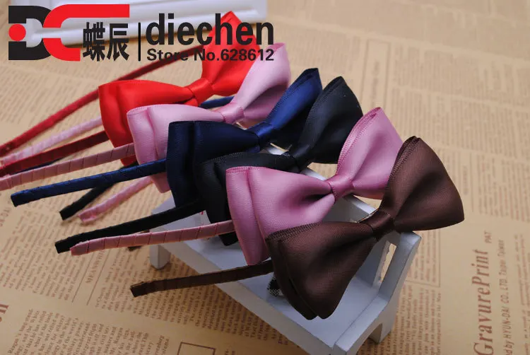 Однотонная атласная лента silkly однотонного цвета Женская обруч для волос