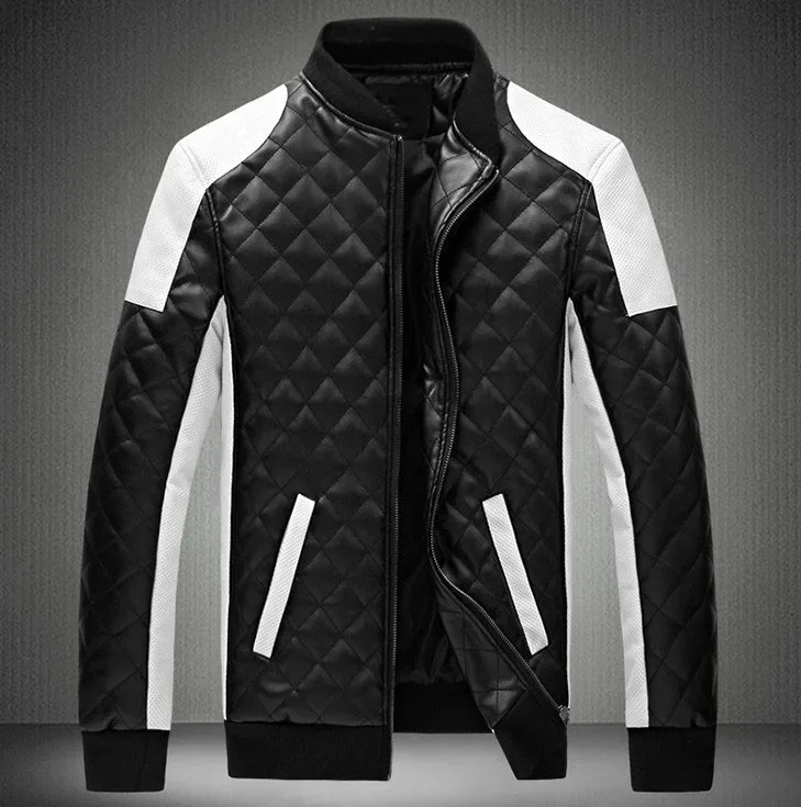 OLN Мужская мотоциклетная куртка из искусственной кожи мужские куртки верхняя