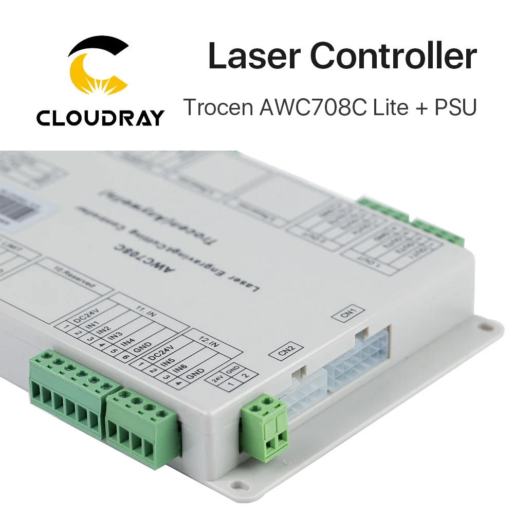 Cloudray Trocen Anywells AWC708C Lite Co2 лазерный контроллер системы+ Meanwell 24 В 3.2A 75 Вт импульсный источник питания