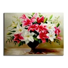 DIY 3D Алмазная Цветочная мозаика полная квадратная Алмазная вышивка крестиком Лилия полная круглая алмазная живопись ваза ландшафт