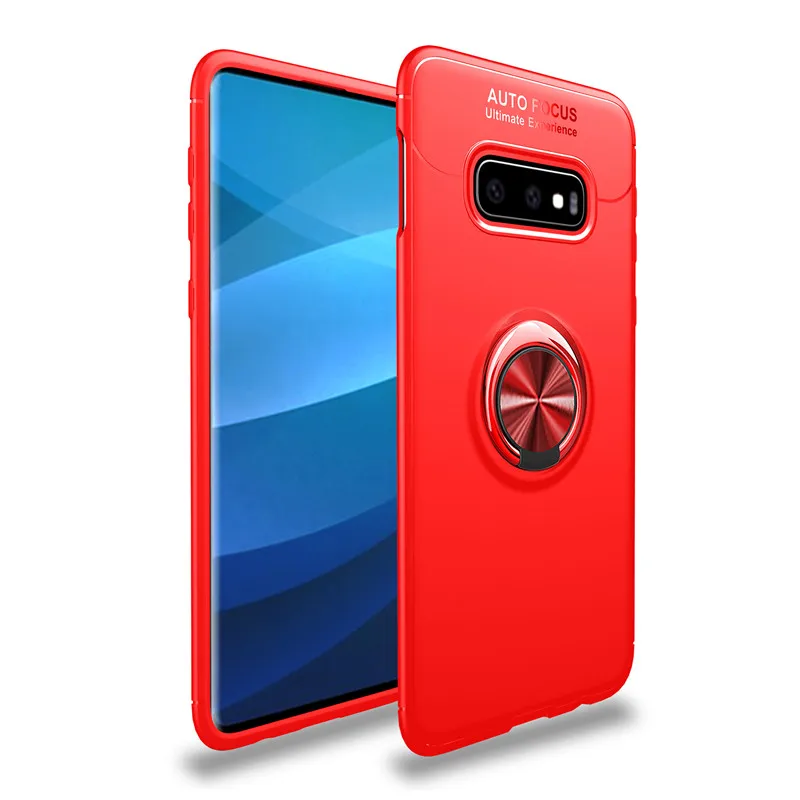 Мягкий силиконовый чехол для телефона samsung Galaxy S10 плюс + кольцо пряжки кронштейн