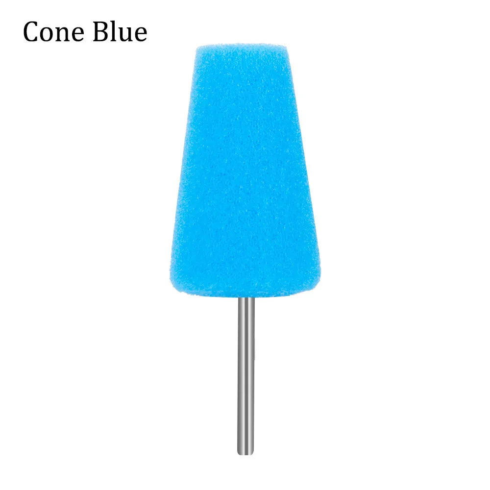 Cone Blue 1 шт. практичный автомобиль колеса Губка конус круглый металлический концентратор полировка хвостовик полировальный коврик - Цвет: Cone Blue