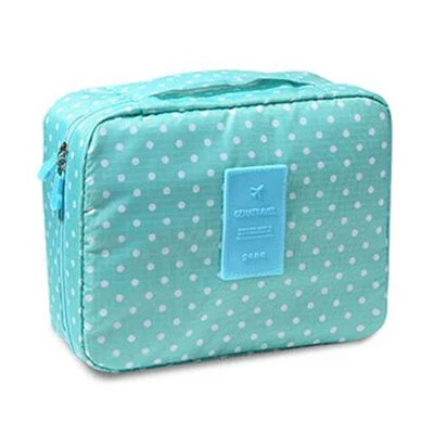 Blue Dot Bag Женская туристическая организация, красота, косметичка для хранения косметики, милые дамские моющиеся сумки, сумочка, сумка, аксессуары, товары - Цвет: Blue Dot Bag