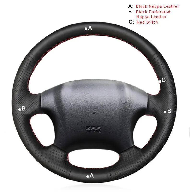 Top Layer Leather Автомобильная Оплетка на руль Крышка для hyundai Tucson 2005 2006 2007 2008 2009 2006- авто-Стайлинг интерьерные аксессуары - Название цвета: Top Layer Leather