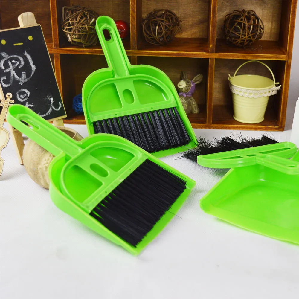 Новые Домашние животные моющие средства Пластик набор со щеткой Мини Совок и