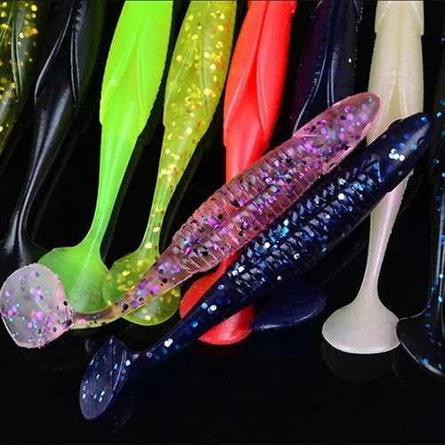 

NEW 10Pcs Multicolor Soft Durable Plastic Bionic Fish Lures Baits Fishing Tackle Fishing Lures