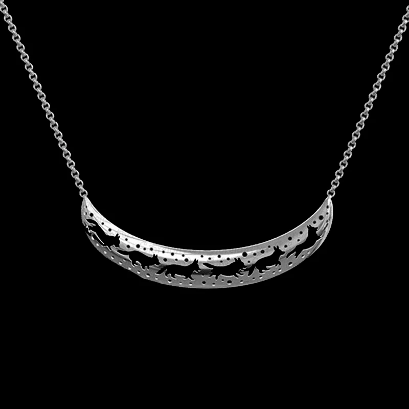 Wholesale Cardigan Welsh Corgi crescent Necklace Female/Male Gift Jewelry Necklace-12pcs/Lot | Украшения и аксессуары