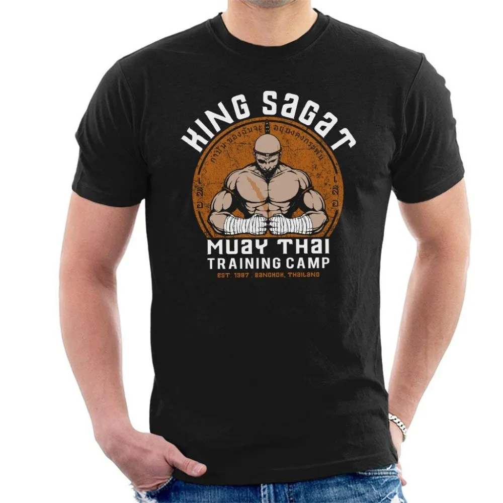 

Fighter King Sagat Muay Thai Trainer Camp Men'S T-Shirt 2019 New Short Sleeve Men 100 % Cotton Tee Shirt for Men Custom Tee