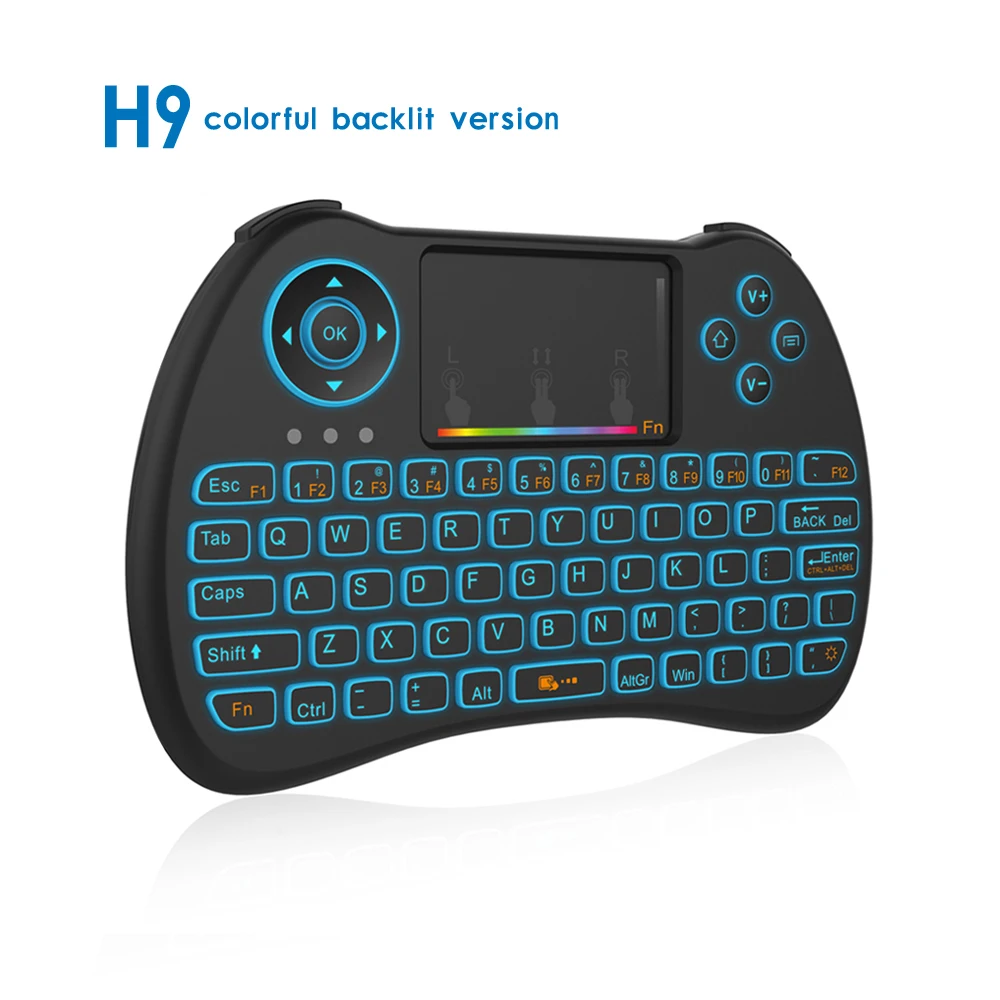 Оригинальная H9 + Подсветка 2 4G беспроводная английская русская клавиатура с