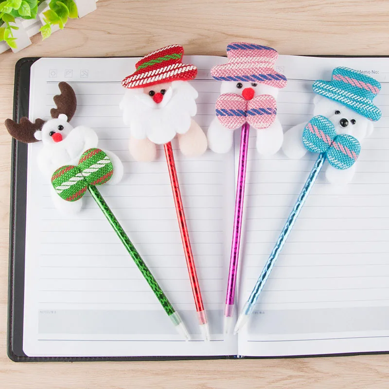 

1pcs Cute Christmas Stationery Supplies Fashion Kawaii Santa Claus Ballpoint Pens For Kids Christmas Birthday Gifts