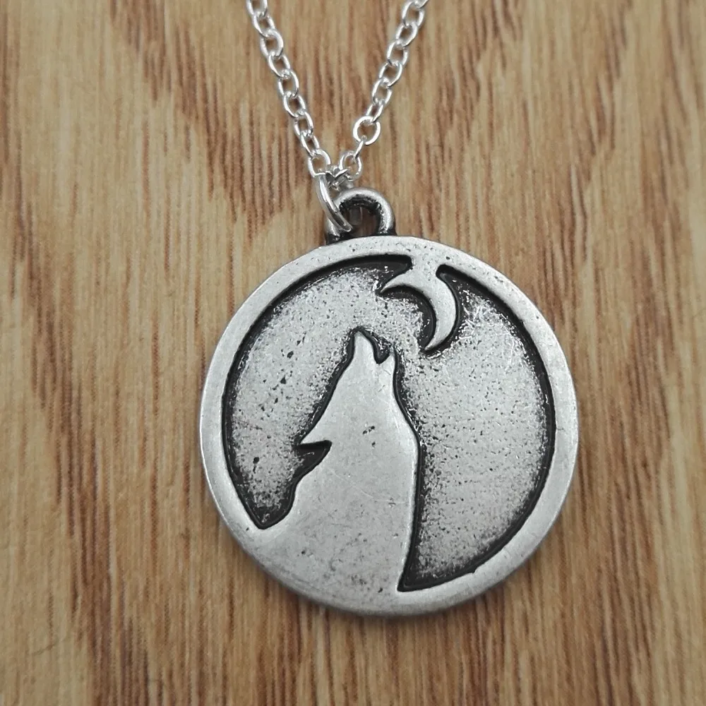 10 шт. ожерелье с волком под луной ювелирные изделия дух SanLan|moon jewelry|necklace moonwolf necklace |