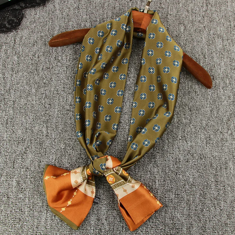 Летняя длинная Узкая сумка в полоску маленькие полотенца галстук горошек шарф