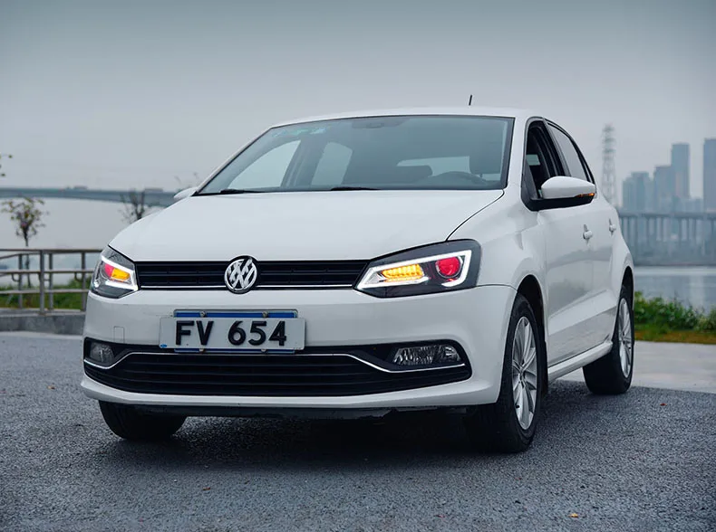 AKD автомобильный Стайлинг Головной фонарь для VW Polo СВЕТОДИОДНЫЙ Фонарь 2011- Новинка Polo DRL H7 D2H Hid опция Angel Eye Bi Xenon луч