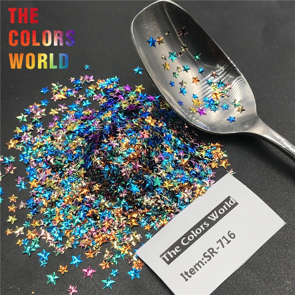 TCT-346 Chameleon 3D Star Stereoscopic Nail Glitter Nail Art Decoration Face Paint Tattoo Tumblers Crafts Festival Accessories