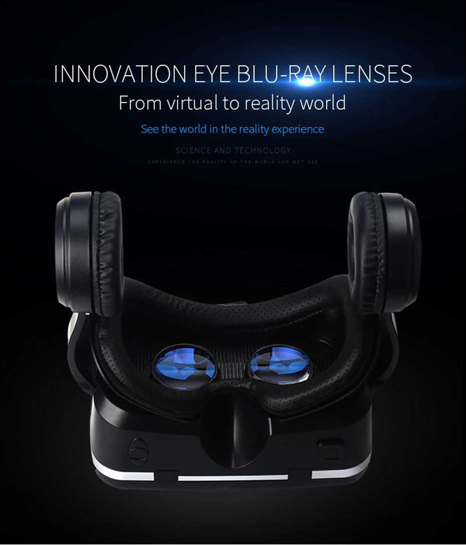 VR Shinecon 6,0 G04E VR очки Google Cardboard 3D очки виртуальной реальности Гарнитура головное крепление для 4,7-6,2 дюймового смартфона