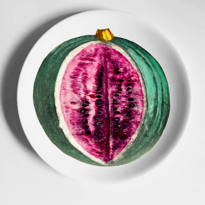 Segmented Fruit Plates Vegetable Style Craft Desktop Wall Hanging Decorative Dishes Colorful Home Decor Illustration | Дом и сад