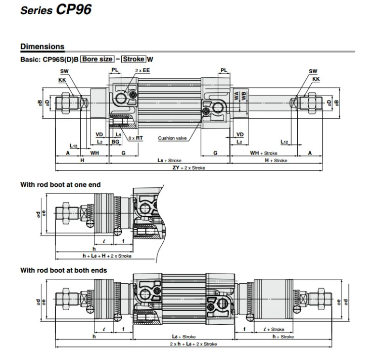 CP96SDB40-25 CP96SDB40-50 CP96SDB40-75 CP96SDB40-100 SMC товары для дома цилиндр пневматический инструмент CP96SDB серии